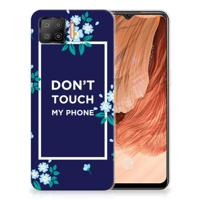 OPPO A73 4G Silicone-hoesje Flowers Blue DTMP - thumbnail