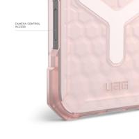 Urban Armor Gear Essential Armor MagSafe Case Backcover Apple iPhone 16 Pro Roze, Transparant MagSafe compatible - thumbnail