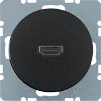 Berker 3315422045 wandcontactdoos HDMI R1-R3 zwart - thumbnail