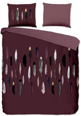 Good Morning Dekbedovertrek "veren" - Rood - (140x200/220 cm) - Katoen