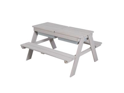 roba Kinder picknicktafel (met speelbakken, Grijs)