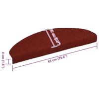 VidaXL Trapmatten zelfklevend 65x21x4 cm naaldvilt rood 15 st - thumbnail