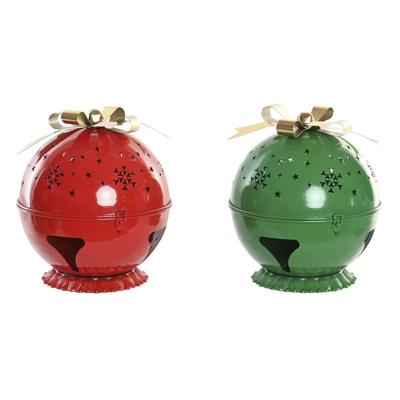 Kerstversiering Home ESPRIT Rood Groen Gouden 31,5 X 31,5 X 35,5 CM (2 Stuks)