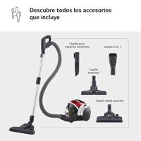 Stofzuiger zonder zak LG VK8506NHAG Rood 650 W - thumbnail