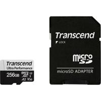 Transcend ts256gusd340s microsdxc w/ adapter, 256gb, uhs-i u3, v30, a2, 3d nand, 160/ 125 mb/s - thumbnail