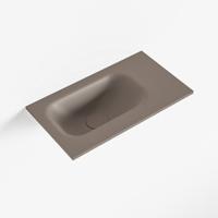 MONDIAZ EDEN Smoke solid surface inleg wastafel voor toiletmeubel 40cm. Positie wasbak links - thumbnail
