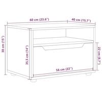 Tv-meubel VISNES 60x40x38 cm bewerkt hout sonoma eikenkleurig - thumbnail