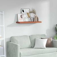 Wandplank Wandgemonteerd Rood 80 x 23,5 x 4 cm Bewerkt hout - thumbnail