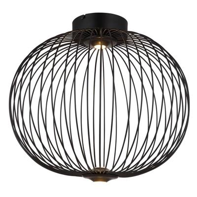 Globo Zwarte plafondlampGalway enkel kooi Ø 50cm - 15652D1