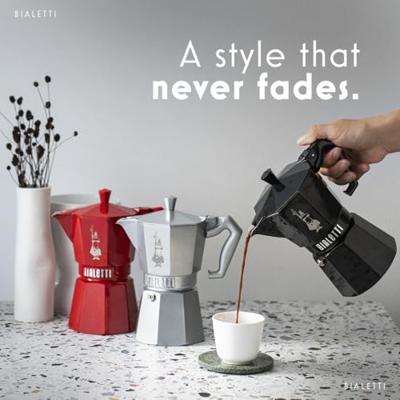 Italiaanse Koffiepot Bialetti MOKA EXCLUSIVE Rood Aluminium 6 Kopjes