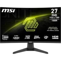 MSI MAG 276CF E20 27 inch FHD gebogen gaming-scherm, Rapid VA 1920 x 1080 1500R, 200 Hz, 0,5 ms, HDR Ready, HDMI 2.0b, DP 1.2a, randloos, kantelbaar, VESA-compatibel, zwart - thumbnail