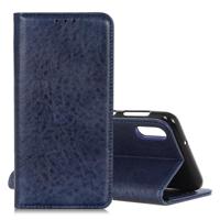 Magnetische retro Crazy Horse textuur horizontale Flip lederen case voor Galaxy A70 met houder & kaartsleuven & fotolijstjes (blauw) - thumbnail