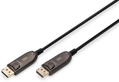 Digitus AK-340107-100-S DisplayPort-kabel DisplayPort / Glasvezel Aansluitkabel DisplayPort-stekker, DisplayPort-stekker 10.00 m Zwart 8K UHD Digitus AK-340107-100-S DisplayPort-kabel DisplayPort / Glasvezel Aansluitkabel DisplayPort-stekker, DisplayPort-stekker 10.00 m Zwart 8K UHD