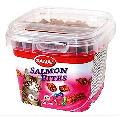 Salmon bites cup 75g Sanal kattensnack Beeztees - Sanal Salmon bites cup 75g Sanal kattensnack Beeztees - Sanal