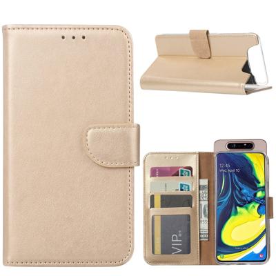Samsung Galaxy A80 Hoesje Goud met Pasjeshouder Samsung Galaxy A80 Hoesje Goud met Pasjeshouder