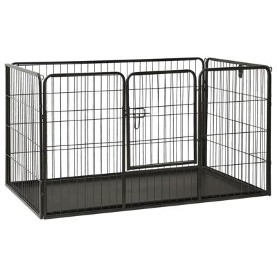 vidaXL Puppyren 123x77,5x74,5 cm staal