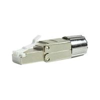 LogiLink MP0080-CAT MP0080 veldconfectioneerbare RJ45-stekker CAT 8.1-EconLine, grijs, roestvrij staal - thumbnail