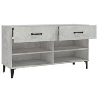 VidaXL Schoenenkast 102x35x55 cm bewerkt hout betongrijs - thumbnail