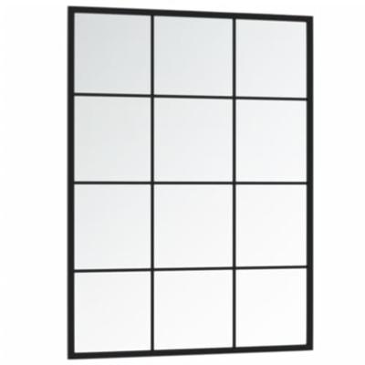 VidaXL Wandspiegel 80x60 cm metaal zwart