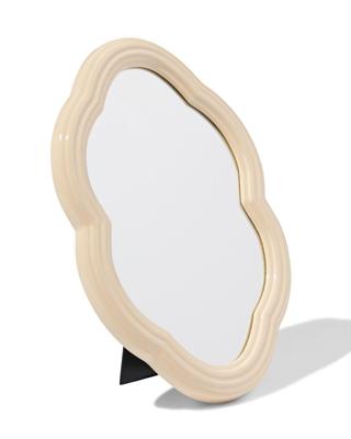 HEMA Spiegel 30x20x2cm hout ovaal (creme)