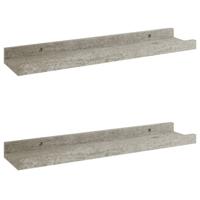 Wandschappen 2 st 40x9x3 cm betongrijs - thumbnail