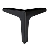 Stalen meubelpoot zwart hoek 13,5 bij 13,5 cm en hoogte 15 cm - thumbnail