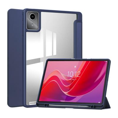 Lunso Lenovo Tab M11 - Luxe Acrylic Tri-Fold Bookcase hoes - Blauw Lunso Lenovo Tab M11 - Luxe Acrylic Tri-Fold Bookcase hoes - Blauw