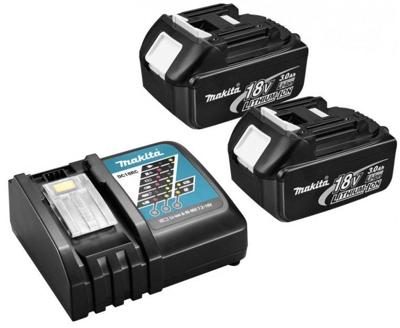 Makita Accu Starterset 18V DC18RC 2x BL1830B - Y-00197 Makita Accu Starterset 18V DC18RC 2x BL1830B - Y-00197