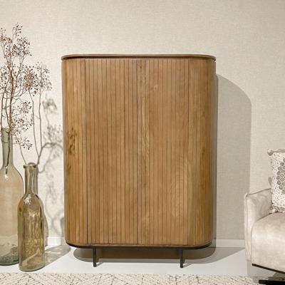 Livingfurn Opbergkast 'Noor' Mangohout, 150 x 115cm, kleur Naturel Livingfurn Opbergkast 'Noor' Mangohout, 150 x 115cm, kleur Naturel