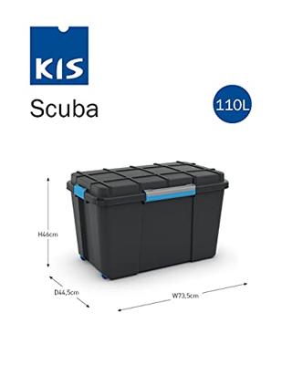 KIS 241508 Opbergbox Scubba Stapelbaar (b x h x d) 735 x 460 x 445 mm Grijs-blauw, Zwart 1 stuk(s)