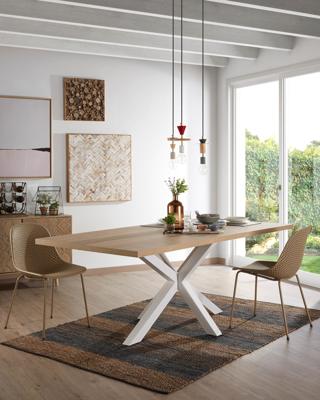 Kave Home Eettafel 'Argo' 160 x 100cm, kleur Naturel Kave Home Eettafel 'Argo' 160 x 100cm, kleur Naturel