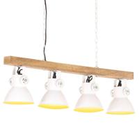 VidaXL Plafondlamp industrieel e27 mangohout wit - thumbnail