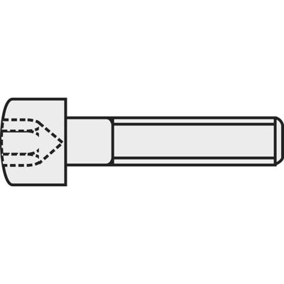 TOOLCRAFT 814210 Cilinderkopschroeven M5 30 mm Binnenzeskant (inbus) DIN 912 Staal 8.8 gezwart 1 stuk(s)
