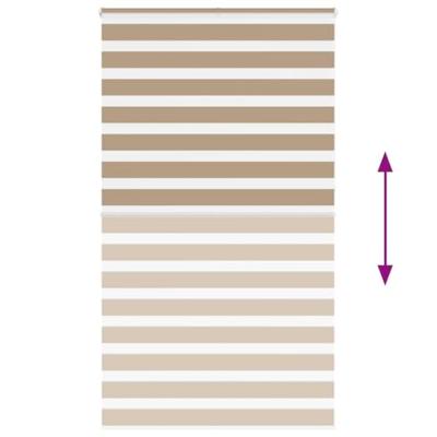 Zebra Blind 135x230 cm stofbreedte 130,9 cm polyester zandbruin