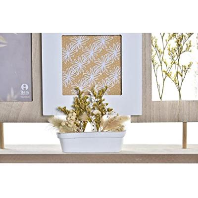 Fotolijsten DKD Home Decor Hout Bloem Natuurlijk (42 x 7 x 29 cm) (2 Stuks)
