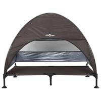 VidaXL Verhoogd hondenbed bruin 127 x 81 x 108 cm stof en staal - thumbnail