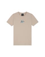 Malelions Zomer t-shirt jongens - taupe - Signature - gestreept - thumbnail