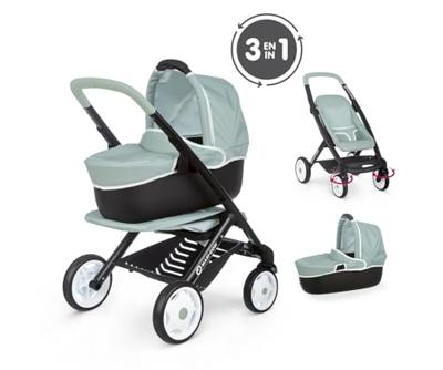 Smoby Maxi Cosi en Quinny Combi 3 in 1 poppenwagen - groen