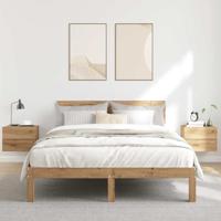 Nachtkastjes 2 st wandgemonteerd 40x32x30 cm artisanaal eiken - thumbnail