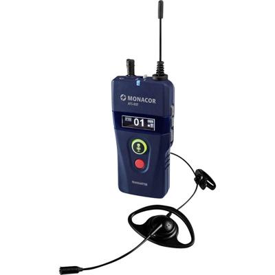 Monacor ATS-80T Microfoonzender Hand Zendmethode:Digitaal Incl. klem Hoofdtelefoon/microfoon combi (3.5 mm jackplug), Audio-Line-in Digitaal Monacor ATS-80T Microfoonzender Hand Zendmethode:Digitaal Incl. klem Hoofdtelefoon/microfoon combi (3.5 mm jackplug), Audio-Line-in Digitaal