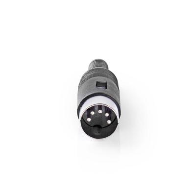 DIN-Connector | 5-pins male | 25 stuks | Zwart