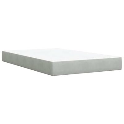 Boxspring met matras fluweel lichtgrijs 120x190 cm