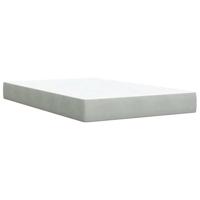 Boxspring met matras fluweel lichtgrijs 120x190 cm - thumbnail