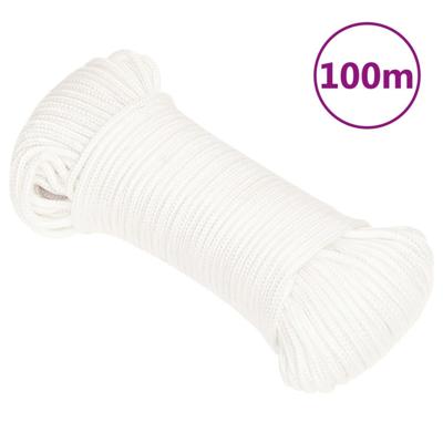 VidaXL Boottouw 5 mm 100 m polypropyleen volwit
