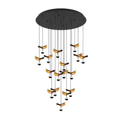 Stars of Light Zwart met goude hanglampDracera - 390341
