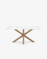 Kave Home Eettafel 'Argo' Keramiek, 160 x 90cm, kleur Wit/Naturel - thumbnail