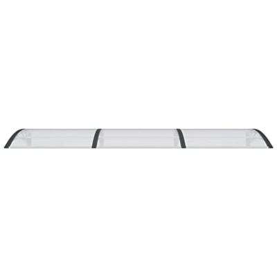 Deurluifel 300x80 cm polycarbonaat zwart en transparant