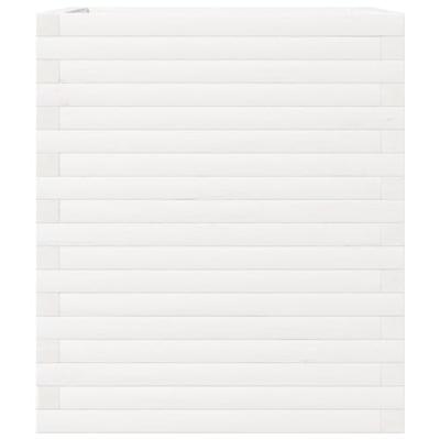 Plantenbak 60x60x68,5 cm massief grenenhout wit