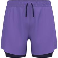Odlo Zeroweight Heren 5-in-2-in-1 shorts, hardloopkleding, hardloopshorts, afterparty - eclipse - paars L - thumbnail