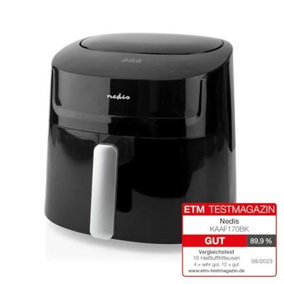 Heteluchtfriteuse | 7,2 l | Tijdschakelaar: 240 min | Aantal vooraf ingestelde programma's: 8 | Digitaal | Zwart Heteluchtfriteuse | 7,2 l | Tijdschakelaar: 240 min | Aantal vooraf ingestelde programma's: 8 | Digitaal | Zwart